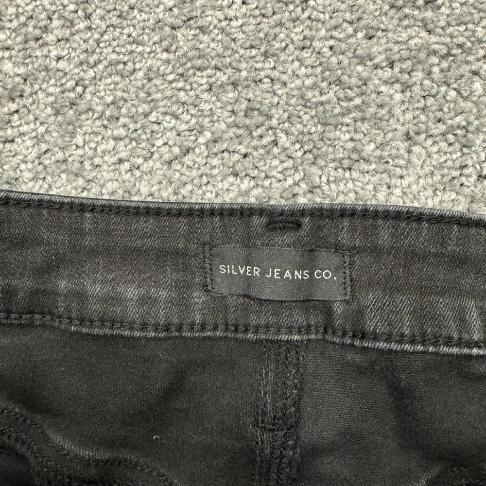 Silver Jeans Womens 31x25 Black Avery Skinny Crop Medium Wash Denim Stretch City - Picture 6 of 8